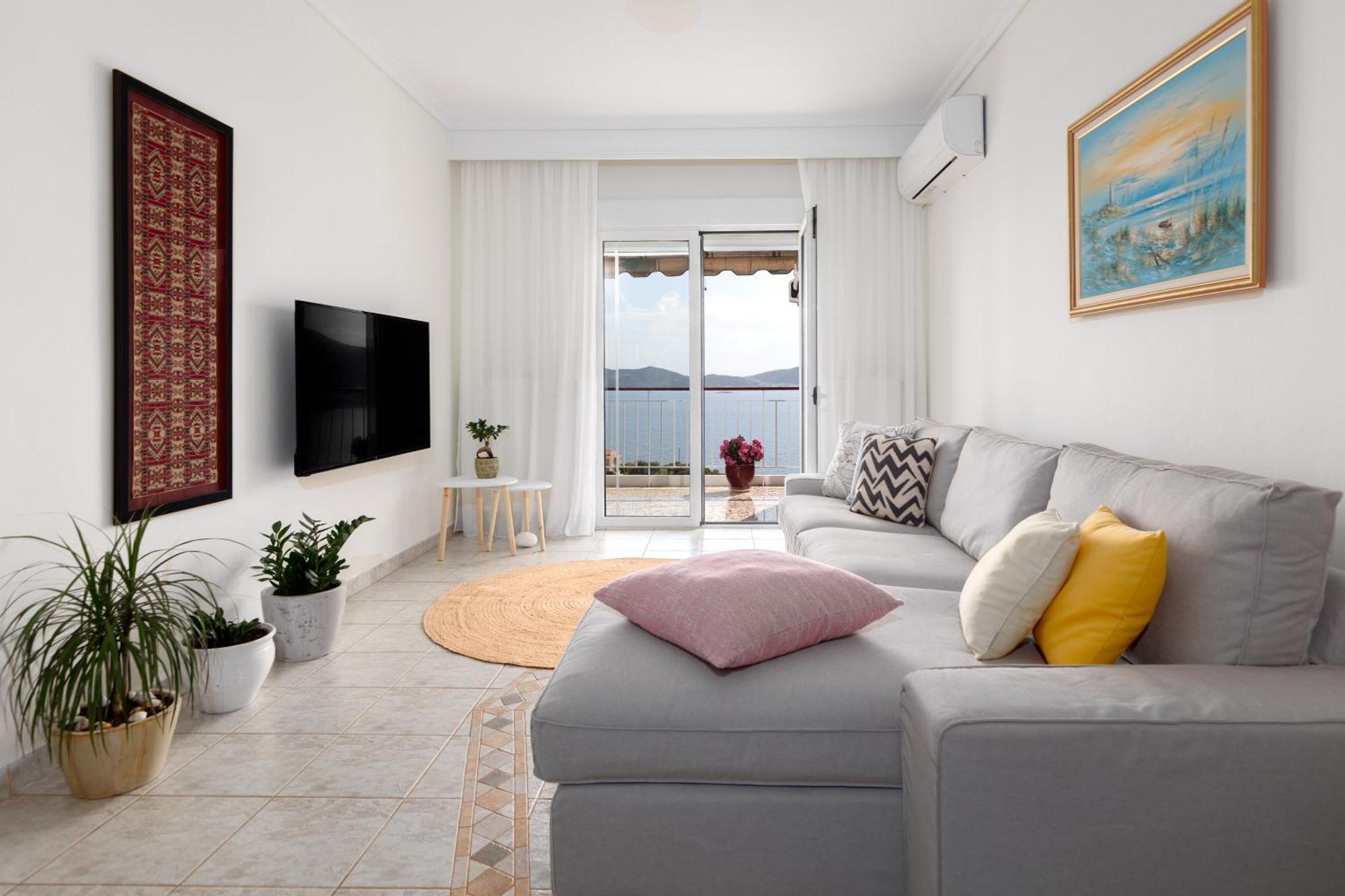 Mimoza'S Sea View Apartment PalaiónTsiflíkion 외부 사진